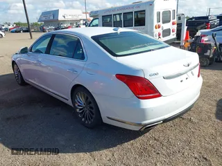2019 Genesis G90 3.3T Premium with VIN KMHG34JA4KU053344, listed as a IAAI auction lot 41189899 with 15,663 mi miles. Bid and sale history available at carsss.com. Image 3.