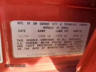 2009 Pontiac G3 z VIN KL2TD66E69B648552, wystawiony jako Copart lot #86128754 z przebiegiem 122 723 mil mil oraz Szkoda całkowita • Salvage title. Historia ofert i sprzedaży dostępna na DreamBid. Obrazek 14.