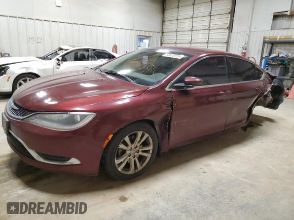 2015 Chrysler 200 Limited z VIN 1C3CCCABXFN670791, wystawiony jako Copart lot #55678725 z przebiegiem 148 988 mil mil oraz Szkody całkowita. Historia ofert i sprzedaży dostępna na DreamBid. Obrazek 1.
