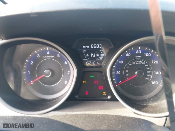 2014 Hyundai Elantra SE with VIN KMHDH4AE8EU092157, listed as a IAAI auction lot 41849735 with 152,161 mi miles. Bid and sale history available at carsss.com. Image 7.
