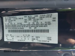 2014 Ford Escape SE with VIN 1FMCU9GX9EUA18422, listed as a IAAI auction lot 42765689 with 153,235 mi miles and . Bid and sale history available at DreamBid. Image 9.