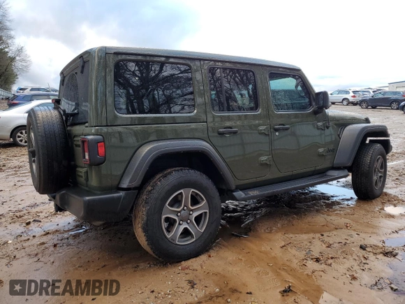 2022 Jeep Wrangler Unlimited Sport with VIN 1C4HJXDG2NW201368, listed as a Copart auction lot 87492374 with 50,375 mi miles and Salvage Title. Bid and sale history available at DreamBid. Image 3.