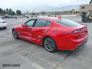 2019 Kia Stinger with VIN KNAE15LA7K6063792, listed as a IAAI auction lot 41490932 with 19,806 mi miles. Bid and sale history available at carsss.com. Image 3.