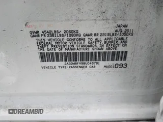 2011 Mitsubishi Lancer Evolution GSR with VIN JA32W8FV9BU045781, listed as a IAAI auction lot 41308314 with 102,840 mi miles. Bid and sale history available at carsss.com. Image 9.