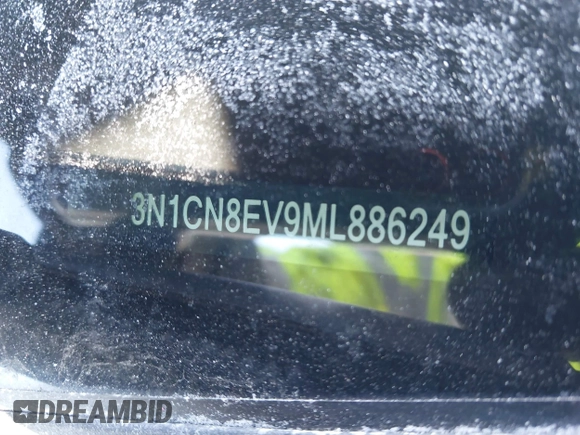 2021 Nissan Versa SV z VIN 3N1CN8EV9ML886249, wystawiony jako IAAI lot #41340890 z przebiegiem 85 931 mil mil oraz . Historia ofert i sprzedaży dostępna na DreamBid. Obrazek 9.