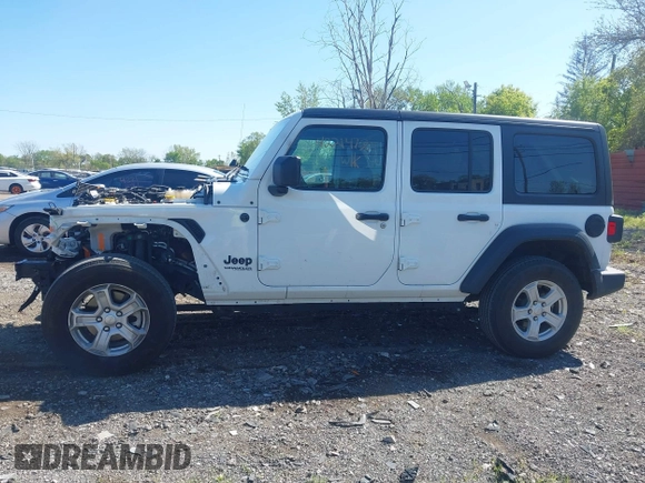 2022 Jeep Wrangler Unlimited Sport S with VIN 1C4HJXDG5NW254016, listed as a IAAI auction lot 42214730 with 42,003 mi miles and . Bid and sale history available at DreamBid. Image 15.
