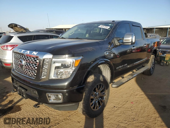 2016 Nissan Titan XD Platinum Reserve with VIN 1N6BA1F40GN506668, listed as a Copart auction lot 76357204 with 89,839 mi miles and Salvage Title. Bid and sale history available at carsss.com. Image 1.
