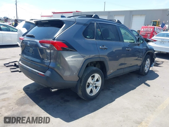 2019 Toyota RAV4 Hybrid LE with VIN JTMLWRFV1KD501638, listed as a IAAI auction lot 42590717 with 46,277 mi miles and . Bid and sale history available at DreamBid. Image 4.