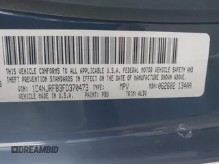 2015 Jeep Patriot High Altitude с VIN 1C4NJRFB3FD370473, выставлен на аукционе IAAI как лот 42463171 с пробегом 247 550 миль миль и . История ставок и продаж доступна на DreamBid. Изображение 9.