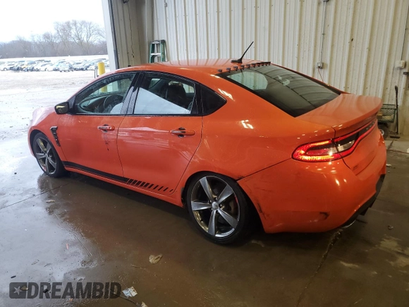 2015 Dodge Dart GT with VIN 1C3CDFEB9FD363434, listed as a Copart auction lot 53495305 with 122,244 mi miles and Clean Title. Bid and sale history available at carsss.com. Image 2.