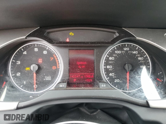2012 Audi A4 Premium with VIN WAUBFAFL1CN012984, listed as a Copart auction lot 65837295 with 142,547 mi miles and Salvage title. Bid and sale history available at DreamBid. Image 9.