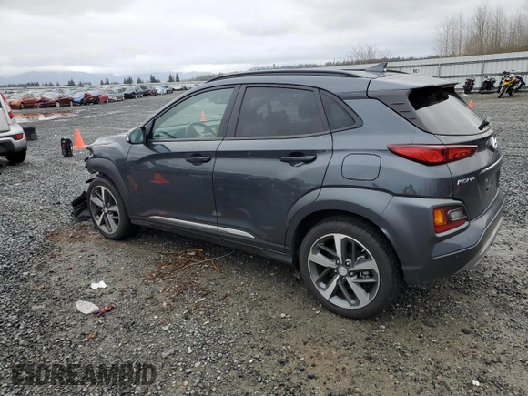 2019 Hyundai Kona Ultimate with VIN KM8K5CA56KU373671, listed as a Copart auction lot 85727634 with 17,727 mi miles and Salvage Title. Bid and sale history available at carsss.com. Image 2.