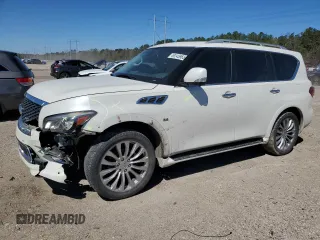 2016 Infiniti QX80 with VIN JN8AZ2NF5G9612823, listed as a Copart auction lot 49245965 with 190,082 mi miles and Salvage title. Bid and sale history available at DreamBid. Image 1.
