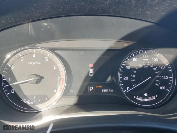 2017 Genesis G80 3.8L with VIN KMHGN4JE4HU199054, listed as a Copart auction lot 42775495 with 99,071 mi miles and Salvage Title. Bid and sale history available at carsss.com. Image 9.