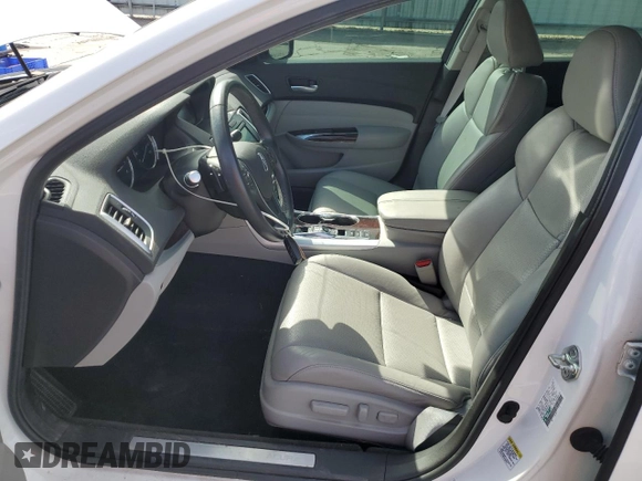 2015 Acura TLX Technology with VIN 19UUB3F58FA008402, listed as a Copart auction lot 57686025 with 45,368 mi miles and Salvage title. Bid and sale history available at DreamBid. Image 7.