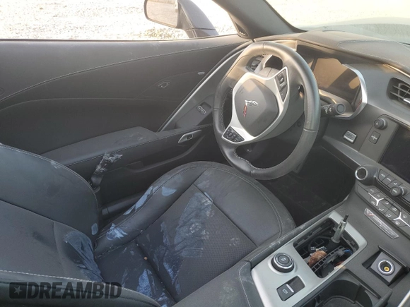 2019 Chevrolet Corvette 1LT with VIN 1G1YB2D73K5123693, listed as a Copart auction lot 75279184 with Not Provided miles and Salvage Title. Bid and sale history available at carsss.com. Image 8.
