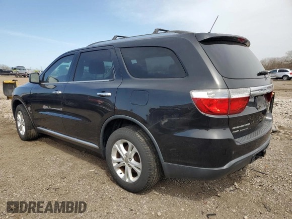 2013 Dodge Durango Crew with VIN 1C4RDJDG8DC661823, listed as a Copart auction lot 53027225 with 215,090 mi miles and Clean Title. Bid and sale history available at carsss.com. Image 2.