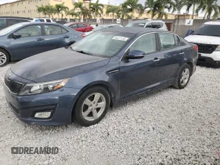 2015 Kia Optima LX with VIN KNAGM4A75F5590016, listed as a Copart auction lot 48321155 with 112,720 mi miles and Clean Title. Bid and sale history available at carsss.com. Image 1.