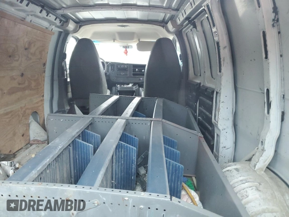 2010 Chevrolet Express Cargo Van with VIN 1GCUGADX3A1128464, listed as a Copart auction lot 83907624 with 318,868 mi miles and Salvage Title. Bid and sale history available at carsss.com. Image 10.