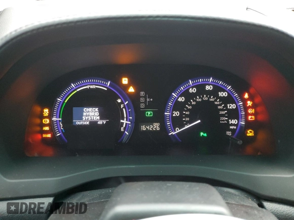 2010 Lexus HS 250h with VIN JTHBB1BA6A2016805, listed as a Copart auction lot 45760365 with 164,226 mi miles and Salvage Title. Bid and sale history available at DreamBid. Image 9.