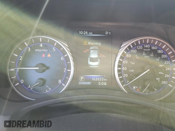2016 Infiniti Q50 2.0t Premium with VIN JN1CV7AR1GM252477, listed as a Copart auction lot 50383735 with 162,622 mi miles and Salvage Title. Bid and sale history available at carsss.com. Image 9.