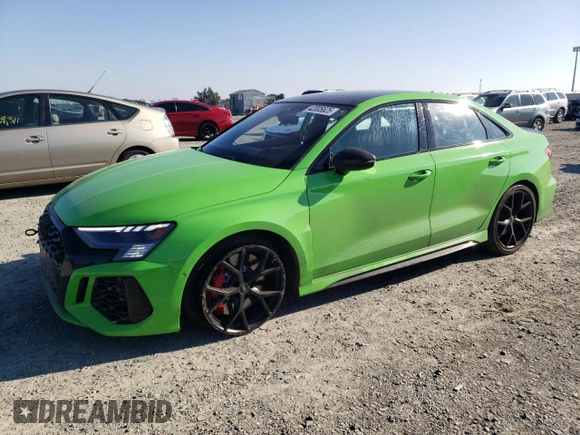 2024 Audi RS 3 z VIN WUAG4DGY8RA911239, wystawiony jako Copart lot #42005625 z przebiegiem 11 196 mil mil oraz Szkoda całkowita • Salvage title. Historia ofert i sprzedaży dostępna na DreamBid. Obrazek 1.