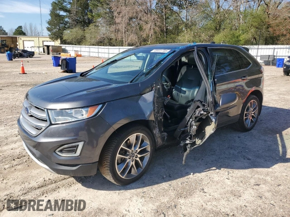 2016 Ford Edge Titanium with VIN 2FMPK4K85GBB16351, listed as a Copart auction lot 49441705 with 179,531 mi miles and Salvage Title. Bid and sale history available at carsss.com. Image 1.