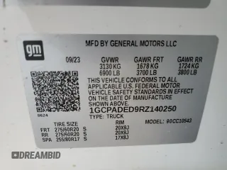 2024 Chevrolet Silverado 1500 RST with VIN 1GCPADED9RZ140250, listed as a Copart auction lot 77945184 with 21,301 mi miles and Salvage Title. Bid and sale history available at carsss.com. Image 15.
