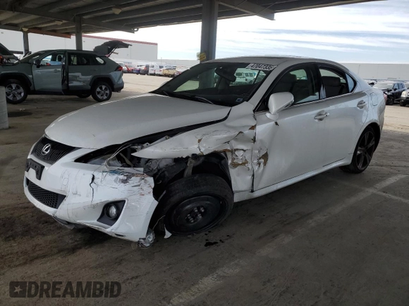 2012 Lexus IS 250 with VIN JTHBF5C26C5181502, listed as a Copart auction lot 47047335 with 184,726 mi miles and Salvage Title. Bid and sale history available at DreamBid. Image 1.