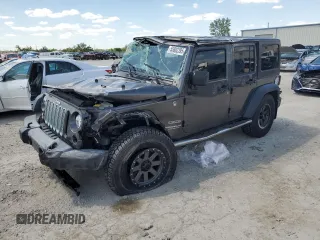 2017 Jeep Wrangler Unlimited Sport with VIN 1C4BJWDG5HL506501, listed as a Copart auction lot 55802395 with 96,756 mi miles and Salvage title. Bid and sale history available at DreamBid. Image 1.