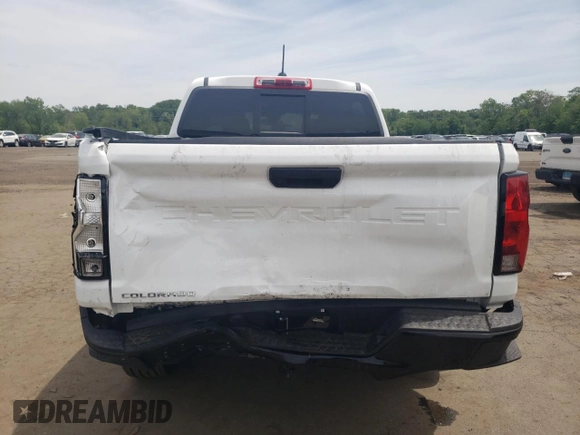 2024 Chevrolet Colorado 2WD Work Truck with VIN 1GCGSBEC9R1268446, listed as a Copart auction lot 56585935 with 7,999 mi miles and Salvage title. Bid and sale history available at DreamBid. Image 6.
