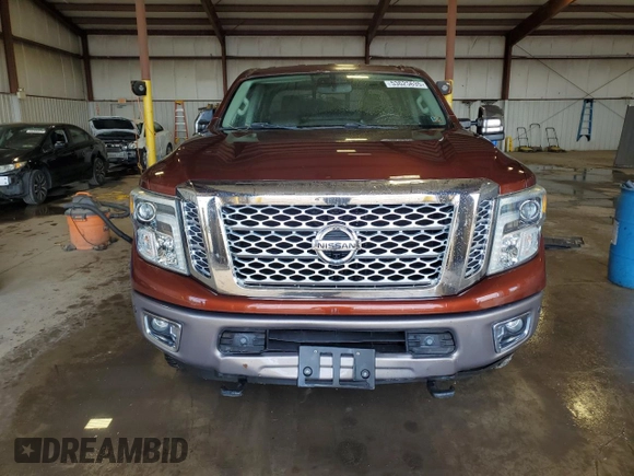 2016 Nissan Titan Platinum Reserve with VIN 1N6BA1F45GN507363, listed as a Copart auction lot 53625635 with 95,450 mi miles and Salvage title. Bid and sale history available at DreamBid. Image 5.