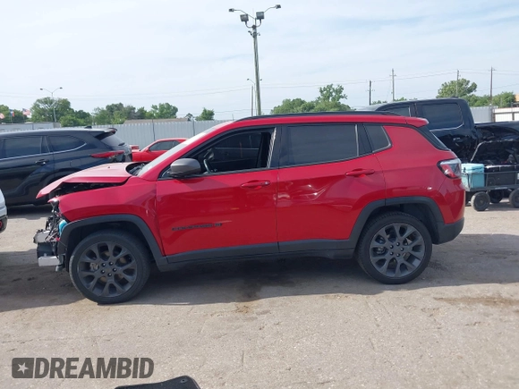 2021 Jeep Compass 80th Anniversary with VIN 3C4NJDEB9MT593337, listed as a IAAI auction lot 42247265 with 71,038 mi miles and . Bid and sale history available at DreamBid. Image 14.