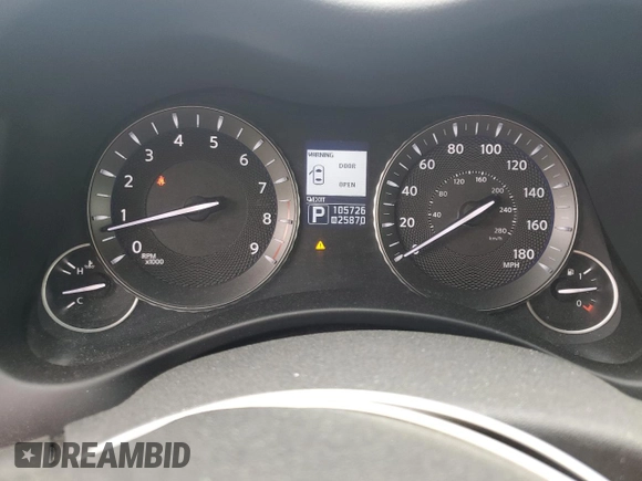 2012 Infiniti M with VIN JN1BY1AP3CM330170, listed as a Copart auction lot 47458715 with 105,726 mi miles and Salvage title. Bid and sale history available at DreamBid. Image 9.