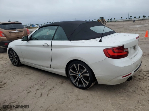 2015 BMW 2 Series 228i with VIN WBA1K5C51FV242629, listed as a Copart auction lot 74613734 with 0 mi miles and Salvage Title. Bid and sale history available at carsss.com. Image 2.