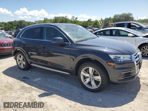 2019 Audi Q5 Premium with VIN WA1ANAFYXK2117563, listed as a Copart auction lot 61355445 with 49,209 mi miles and Salvage title. Bid and sale history available at DreamBid. Image 4.