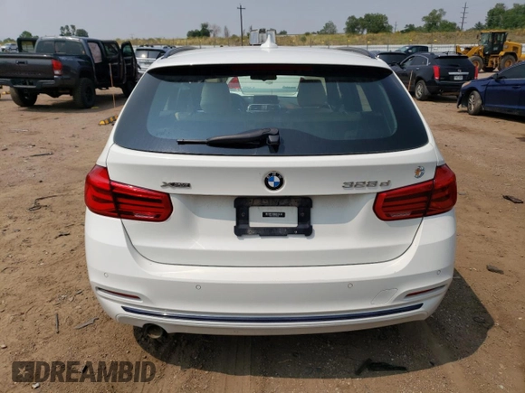 2018 BMW 3 Series 328d xDrive with VIN WBA8J1C53JA018885, listed as a Copart auction lot 64187624 with 84,392 mi miles and Salvage title. Bid and sale history available at DreamBid. Image 6.