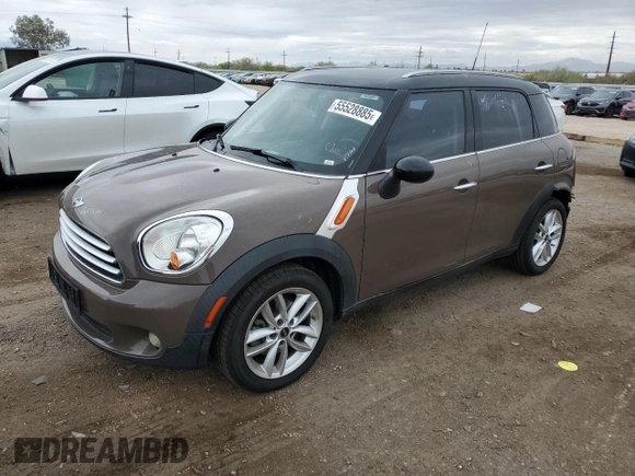 2013 MINI Countryman z VIN WMWZB3C53DWM31457, wystawiony jako Copart lot #55528885 z przebiegiem 137 279 mil mil oraz Szkoda całkowita • Salvage title. Historia ofert i sprzedaży dostępna na DreamBid. Obrazek 1.