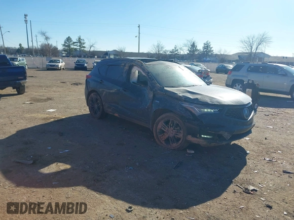 2021 Acura RDX w/A-Spec Package with VIN 5J8TC2H66ML803202, listed as a IAAI auction lot 41402141 with 55,147 mi miles. Bid and sale history available at carsss.com. Image 1.