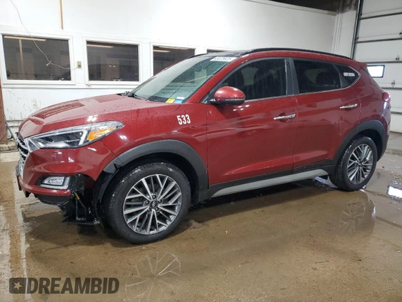 2019 Hyundai Tucson Sport z VIN KM8J3CAL3KU010311, wystawiony jako Copart lot #49225025 z przebiegiem 120 224 mil mil oraz Szkoda całkowita • Salvage title. Historia ofert i sprzedaży dostępna na DreamBid. Obrazek 1.