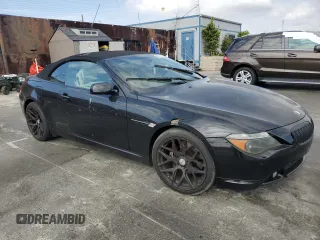 2005 BMW 6 Series 645Ci with VIN WBAEK73455B328546, listed as a Copart auction lot 54696625 with 121,804 mi miles and Salvage Title. Bid and sale history available at carsss.com. Image 4.