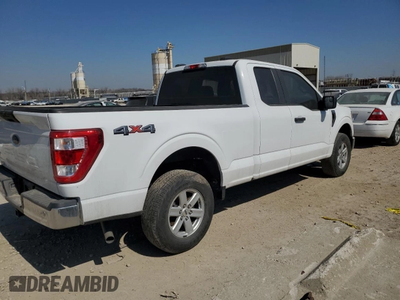 2022 Ford F-150 XL with VIN 1FTEX1EB6NKE84205, listed as a Copart auction lot 48935055 with 43,189 mi miles and Salvage title. Bid and sale history available at DreamBid. Image 3.