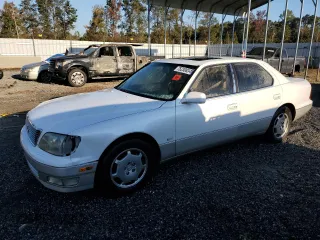 2000 Lexus LS 400 with VIN JT8BH28F0Y0175297, listed as a Copart auction lot 75230834 with 293,851 mi miles and Salvage Title. Bid and sale history available at carsss.com. Image 1.
