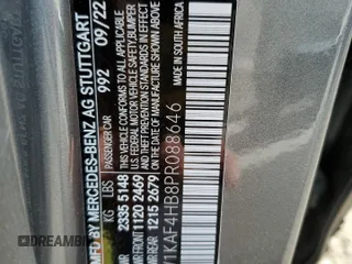 2023 Mercedes-Benz C 300 z VIN W1KAF4HB8PR088646, wystawiony jako Copart lot #65842993 z przebiegiem 3 263 mil mil oraz . Historia ofert i sprzedaży dostępna na DreamBid. Obrazek 12.