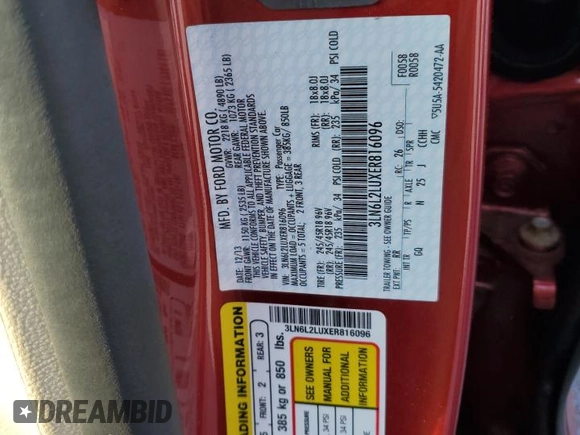 2014 Lincoln MKZ Hybrid with VIN 3LN6L2LUXER816096, listed as a Copart auction lot 59089415 with 52,977 mi miles and Salvage title. Bid and sale history available at DreamBid. Image 12.