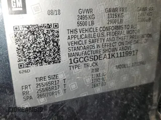 2019 Chevrolet Colorado 2WD Z71 z VIN 1GCGSDEA1K1119917, wystawiony jako Copart lot #60749825 z przebiegiem 64 762 mil mil oraz Szkoda całkowita • Salvage title. Historia ofert i sprzedaży dostępna na DreamBid. Obrazek 12.