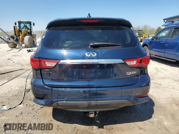 2017 Infiniti QX60 with VIN 5N1DL0MM9HC526851, listed as a Copart auction lot 49279855 with 121,808 mi miles and Salvage Title. Bid and sale history available at carsss.com. Image 6.