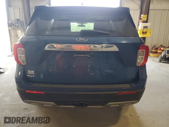 2022 Ford Explorer XLT with VIN 1FMSK7DHXNGC09512, listed as a Copart auction lot 53540175 with 32,614 mi miles and Salvage title. Bid and sale history available at DreamBid. Image 6.