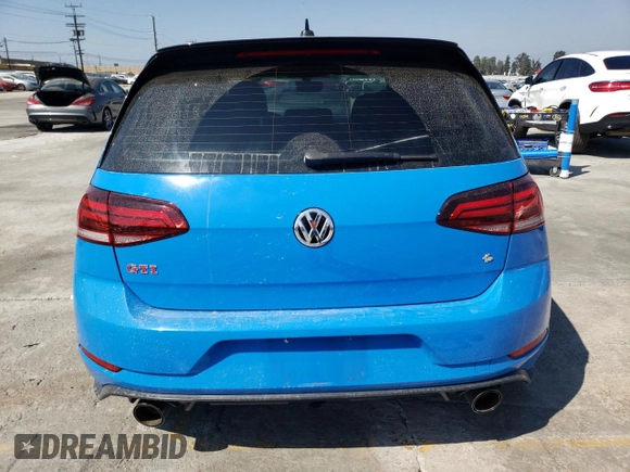 2019 Volkswagen Golf GTI S with VIN 3VW6T7AU1KM016197, listed as a Copart auction lot 71341103 with 45,587 mi miles. Bid and sale history available at carsss.com. Image 6.