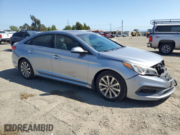 2017 Hyundai Sonata Sport with VIN 5NPE34AF3HH458153, listed as a Copart auction lot 54714605 with 41,249 mi miles and Salvage Title. Bid and sale history available at carsss.com. Image 4.